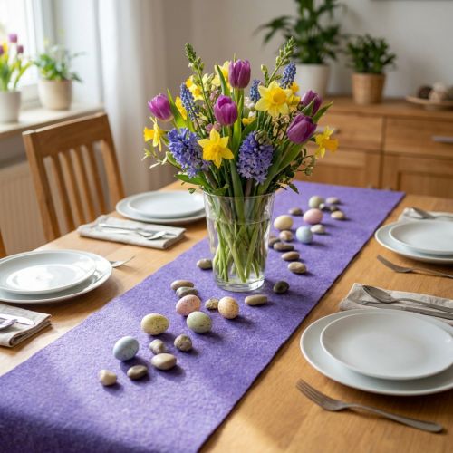 Filzband aus Schafwolle 15cm x 5m Violett | Floristik24.at