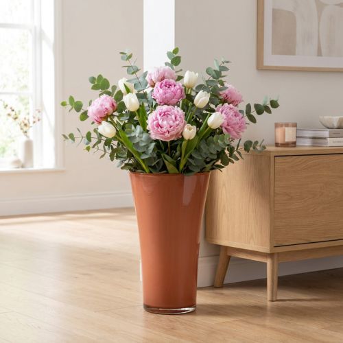 Fizzy Bodenvase Kunststoff Orange Ø28,5 cm H45 cm | Floristik24.at