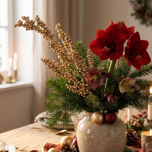 Artikel Goldener Beerenzweig Kunstzweig 70cm für Weihnachtsdekoration