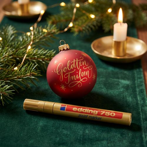 Edding 750 Lackmarker Gold, Rundspitze, 2–4 mm, für Kunststoff, Glas und Metall | Floristik24.at