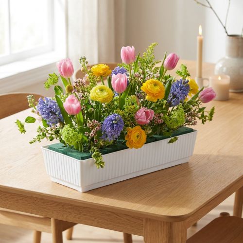 Steckschale aus Kunststoff für Nasssteckschaum 23 x 8 x 4,5 cm Weiß 10 Stück | Floristik24.at