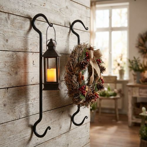 Artikel Deko-Haken aus Metall, Schwarz, L 40 cm, 2 Stück