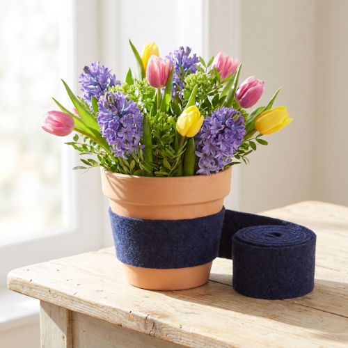 Wollfilzband Violett 15cm x 5m für Deko und Bastelarbeiten | Floristik24.at