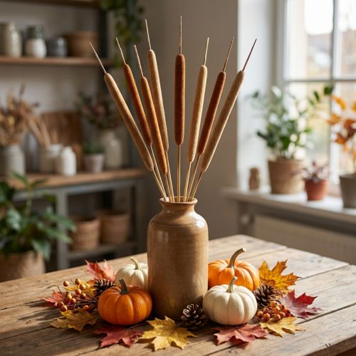 Schilfkolben Mix Natur Deko Schilf 70cm 100 St | Floristik24.at