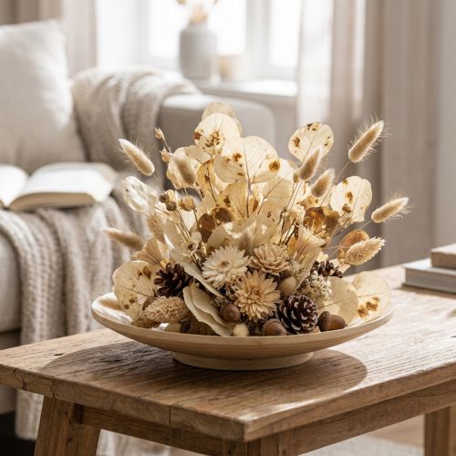Getrocknete Pfennigkraut-Blätter Creme 100g Trockenfloristik | Floristik24.at