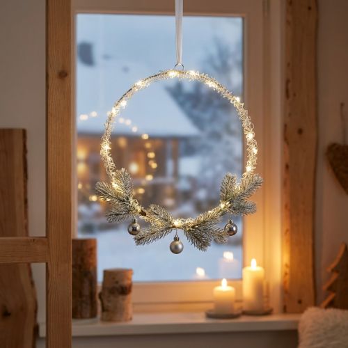 LED-Ring aus Metall, 30 cm,