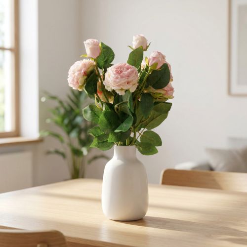 Artikel Künstliche Rosen im Dry-Look Rosa und Creme 53 cm 3er-Set