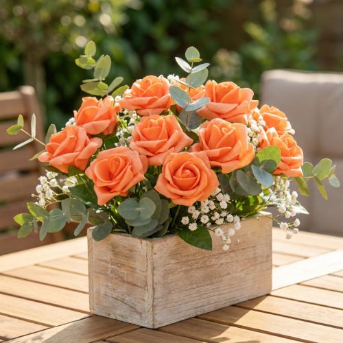 Artikel Foam Rosen aus Schaumstoff Ø4,5cm Orange mit Draht 36 Stück