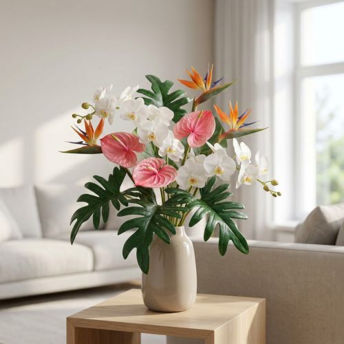 Künstliches Philodendronblatt Grün 31 cm - 12 Stück | Floristik24.at