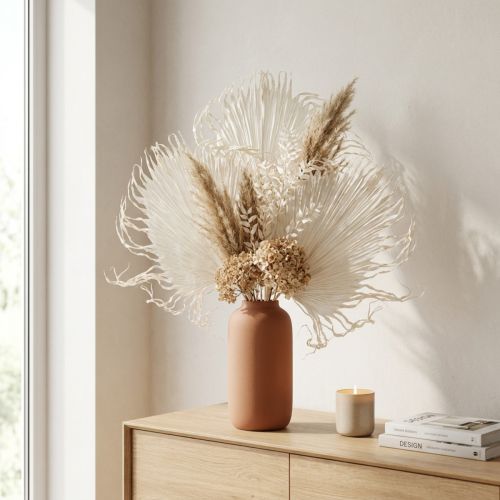 Artikel Palmwedel getrocknet cremeweiß 45 cm 5 Stück