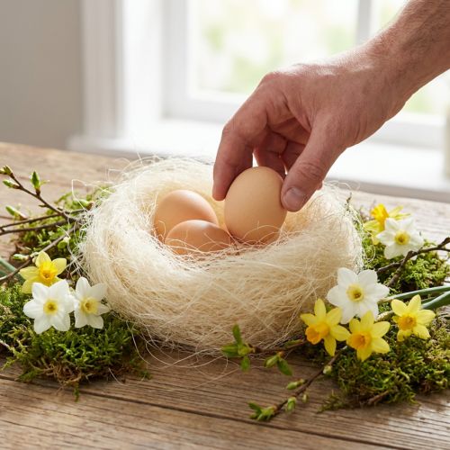 Sisalgras Naturfaser Cremeweiß 500g Dekoration und Basteln | Floristik24.at