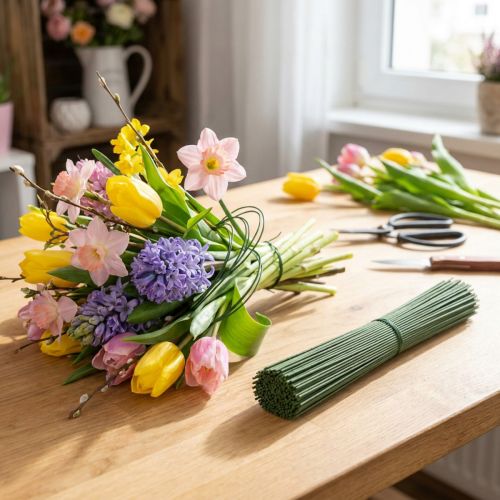 Artikel Grüner Floristik-Steckdraht aus Metall 1,0 mm x 500 mm 2,5 kg