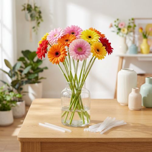 Artikel Schrumpfschlauch für Gerbera 17mm, transparent, Kunststoff, 20cm Abschnitte, 1000 Stück