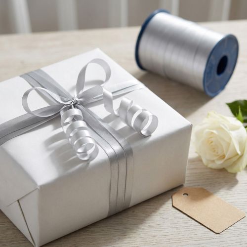 Kräuselband Silber 10mm x 250m aus Polypropylen – Geschenk- und Dekorationsband | Floristik24.at