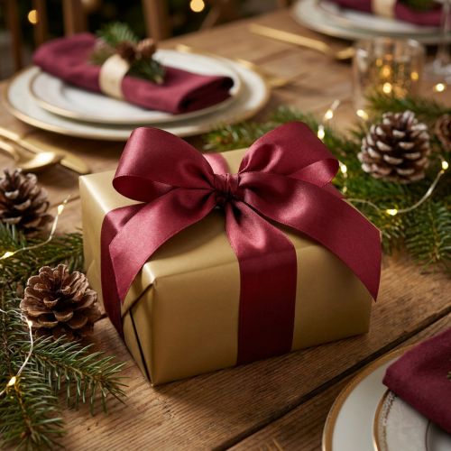 Taftband Dekorationsband Geschenkband Polyester Bordeaux 40mm x 50m | Floristik24.at