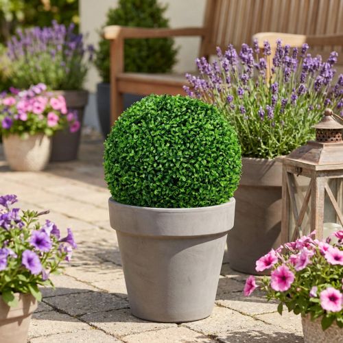 Künstliche Buchsbaumkugel Ø38cm H35cm Grün Kunststoff | Floristik24.at