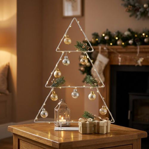 Weihnachtsbaum aus Metall in Weiß, 41 cm hoch | Floristik24.at