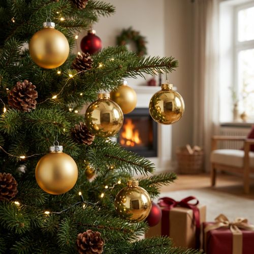 Weihnachtskugeln aus Glas Ø6 cm Gold matt und glänzend 24 Stück | Floristik24.at