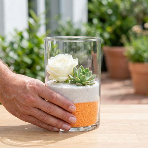 Artikel Dekosand Neon Farbsand 0,5 mm Orange 1 kg für Innen dekoration