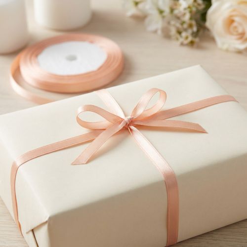 Artikel Satinband Doppelsatin Lachs 6mm x 50m Dekoband Geschenkband