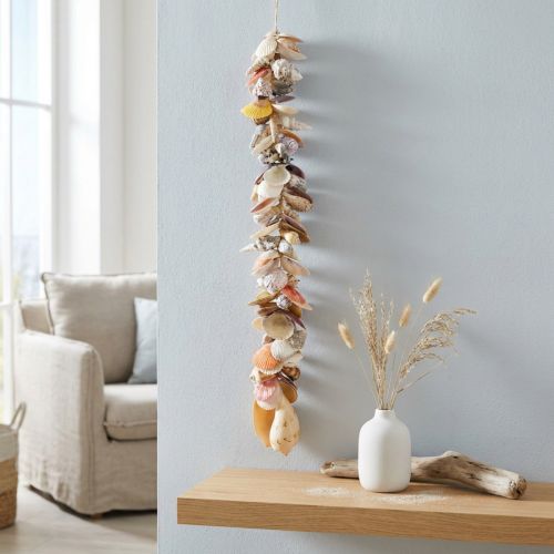 Dekogirlande aus Muscheln und Schneckenhäusern 85cm naturfarben | Floristik24.at