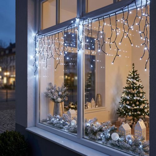 Artikel LED-Lichtkaskade mit Schnee-Effekt, 6 Stränge, kaltweiß, 480 LEDs, L 60/80/100 cm