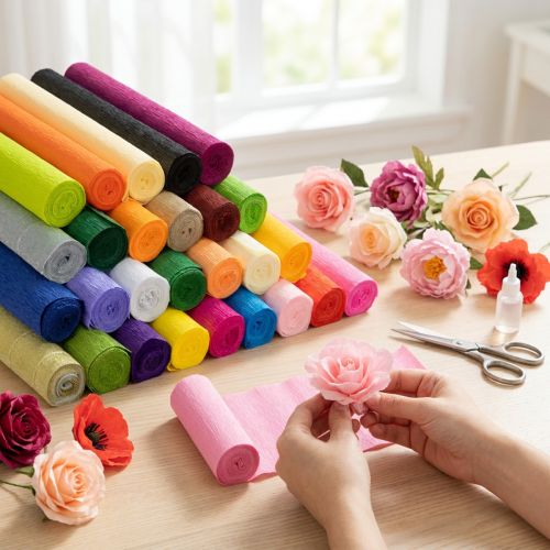 Artikel Krepppapier Floristenkrepp 50x250cm farbig dehnbar für Dekorationen