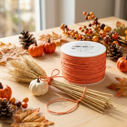 Artikel Papierkordel mit Drahtkern Ø2mm 100m Orange für Dekoration und Basteln