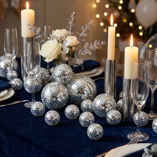 Artikel Deko-Spiegelkugeln Silber Glas 2-4 cm Ø 50 Stück für Innenbereich