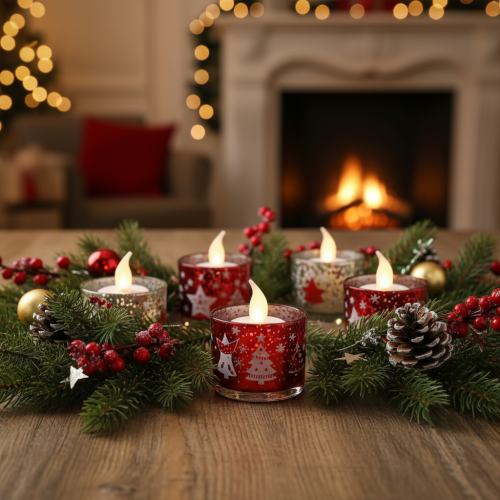 LED Teelichter aus Kunststoff mit Fernbedienung Ø3,5 cm, 6 Stück, Warmweiß | Floristik24.at