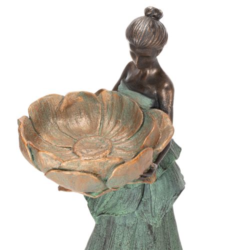 Artikel Frauenfigur mit Blumenschale Dekorative Statue für ästhetische Raumgestaltung und Garten 55cm