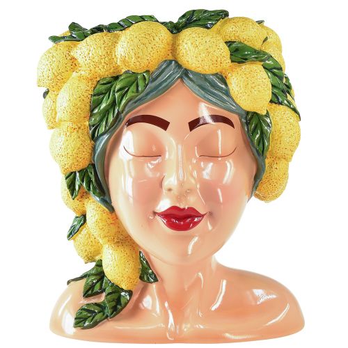 Floristik24 Frauenbüste Pflanztopf Zitronen Deko Mediterran H29cm