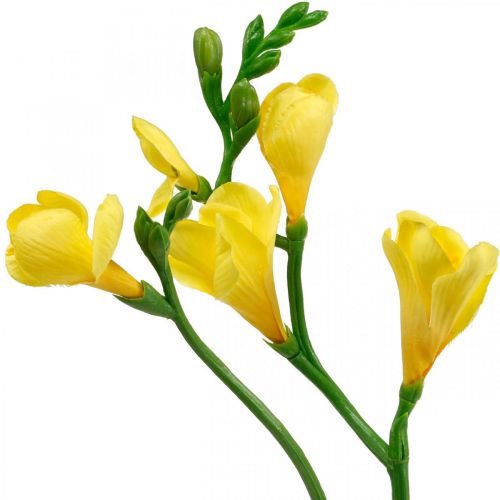Floristik24 Freesien, Kunstblume, Freesien im Bund Gelb L64cm 6St