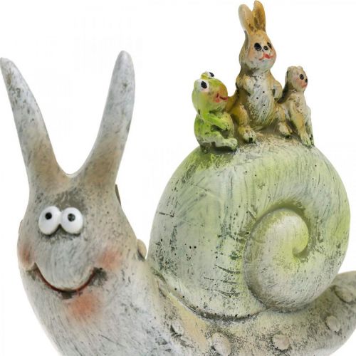 Floristik24 Freundliche Deko-Schnecke mit Gefährten, Frühling, Tischdeko, Hausschnecke 2St