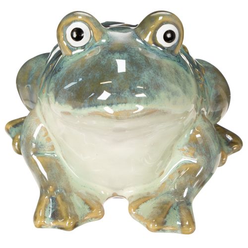 Artikel Frosch Figur Sommerdeko aus Keramik für Wohnung und Balkon 12cm 3St