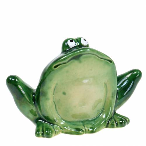 Floristik24 Deko Frosch Kunststein Grün 9cm H5,8cm