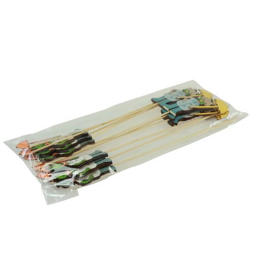 Artikel Frosch mit Regenschirm Blumenstecker Holz 8,5cm 12St