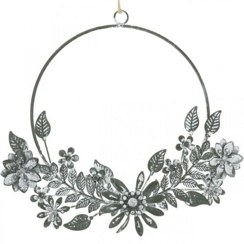 Floristik24 Frühlingdeko, Dekoring Blüten, Metalldeko, Anhänger Blumenschmuck Ø16cm 2St