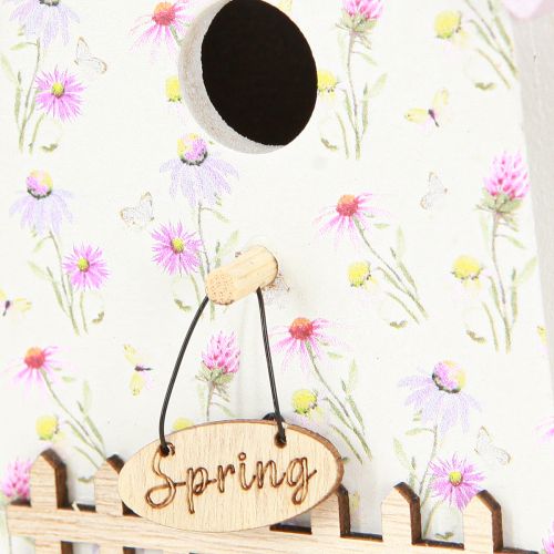 Artikel Frühlingsdeko Deko Vogelhaus Flieder Weiß H11cm 3 St