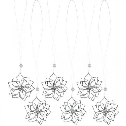 Floristik24 Frühlingsdeko, Blüte aus Draht, Metall-Blume, Hochzeitsdeko, Dekoanhänger Sommer 6St