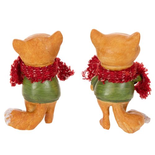 Deko-Fuchs-Set aus Polyresin,