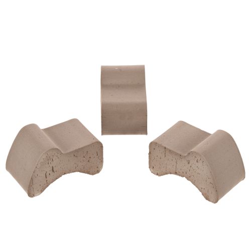 Blumentopf-Füße aus Ton in Umbrabraun 7 cm 3er-Set