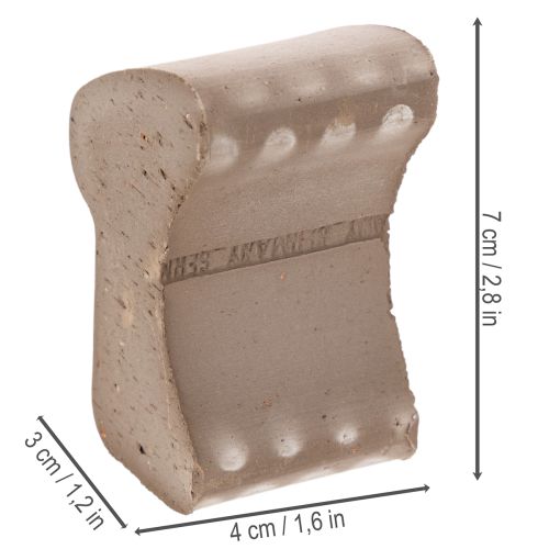 Blumentopf-Füße aus Ton in Umbrabraun 7 cm 3er-Set | Floristik24.at