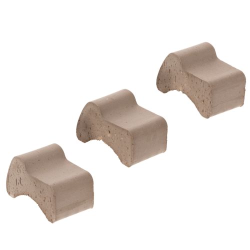 Blumentopf-Füße aus Ton in Umbrabraun 7 cm 3er-Set | Floristik24.at