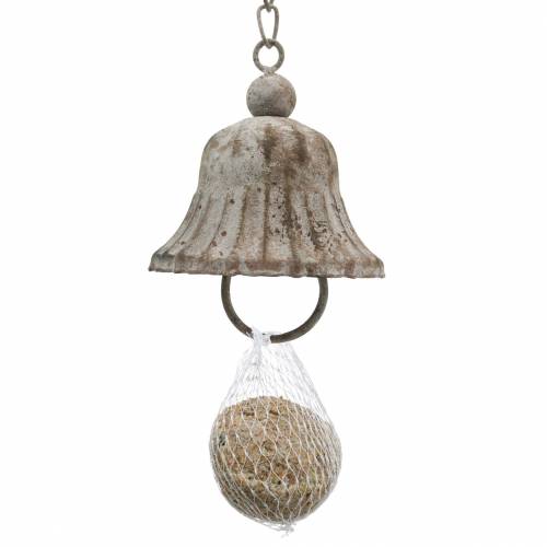 Floristik24 Metallglocke zum Hängen mit Haken Antik-Look Edelrost Ø8,5cm H11cm