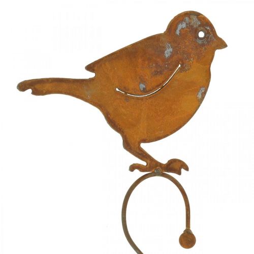 Floristik24 Deko-Vogel aus Metall, Futterhänger, Gartendeko Edelrost L38cm