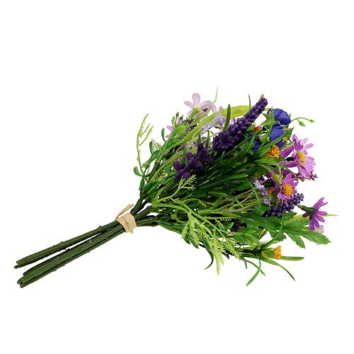 Floristik24 Gänseblümchenstrauß Pink mit Lavendel 24cm