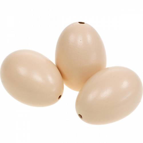 Floristik24 Gänseeier Creme Ausgeblasene Eier Osterdeko 12 St
