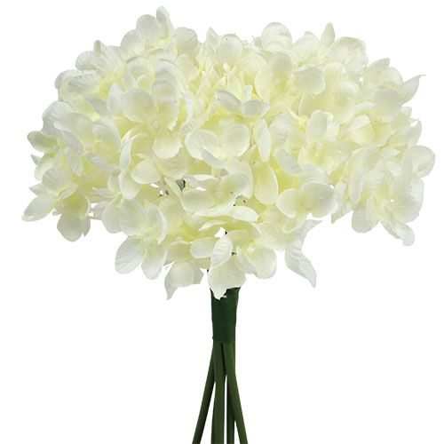 Floristik24 Hortensienbund Kunstblumen Weiß L27cm