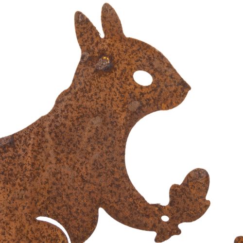 Gartenstecker Metall Eichhörnchen auf Ast 42cm Rostoptik 3 Stück | Floristik24.at